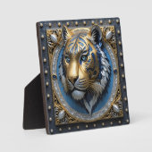 Blue Mit Augen Tiger Fotoplatte (Vorderseite)