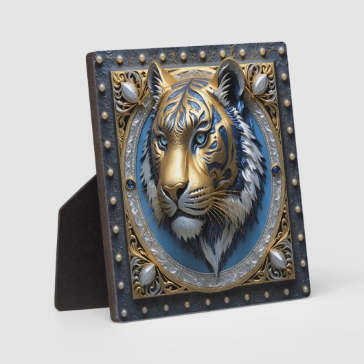 Blue Mit Augen Tiger Fotoplatte (Vorderseite)