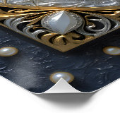 Blue Mit Augen Tiger Poster (Ecke)