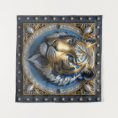 Blue Mit Augen Tiger Wandteppich (Vorderseite (Horizontal))