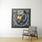 Blue Mit Augen Tiger Wandteppich (Beispiel)