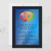 Blue mit Handy Teen Geburtstagsparty Einladung (Rückseite)