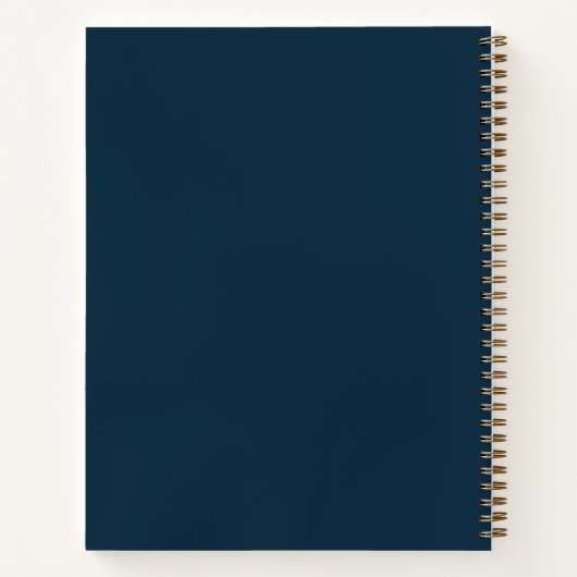 Blue Mit Monogramm Art Sketchbook Notebook-Geschen Notizblock (Rückseite)