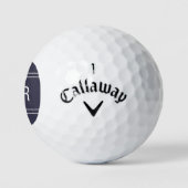 Blue Mit Monogramm Initial Personalisiert Golfer Golfball (Logo)