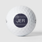 Blue Mit Monogramm Initial Personalisiert Golfer Golfball (Vorderseite)