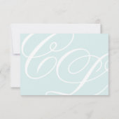 Blue Mit Monogramm Wedding RSVP Cards Karte (Rückseite)