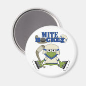 Blue Mite Hockey Tshirts und Geschenke Magnet (Vorderseite/Rückseite)