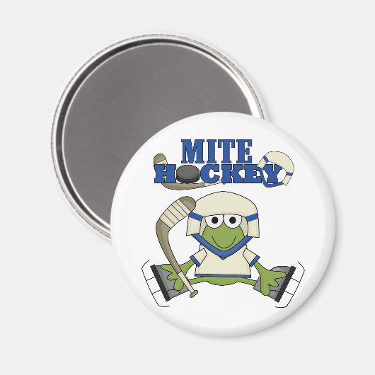 Blue Mite Hockey Tshirts und Geschenke Magnet (Vorderseite/Rückseite)