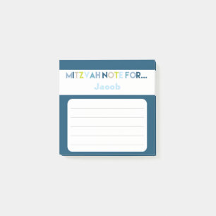 Blue Mitzvah Hinweis: 3x3 Sticky Pad Post-it Klebezettel