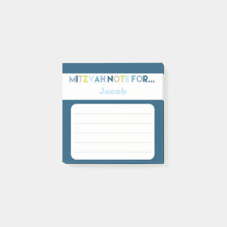 Blue Mitzvah Hinweis: 3x3 Sticky Pad Post-it Klebezettel