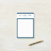 Blue Mitzvah Hinweis: 4x6 Sticky Pad Post-it Klebezettel (Auf Schreibtisch)