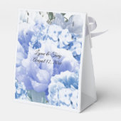 Blue Mixed Floral Favor Box Geschenkschachtel (Rückseite)