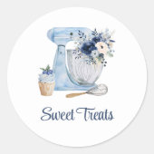 Blue Mixer Runder Aufkleber (Vorderseite)