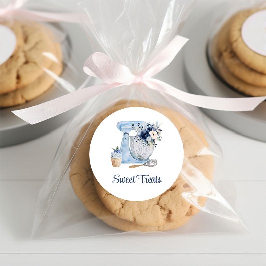 Blue Mixer Runder Aufkleber