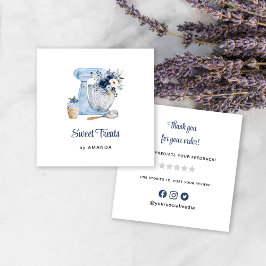 Blue Mixer Vielen Dank Quadratische Visitenkarte