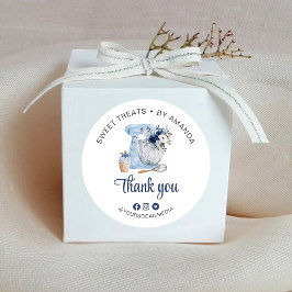 Blue Mixer Vielen Dank Runder Aufkleber