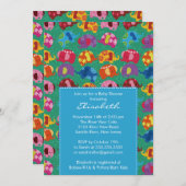 Blue Mod Elephant Boy Baby Dusche Einladung (Vorne/Hinten)