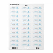 Blue Mod Elephants Custom Address Label (30) (Vorne)