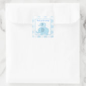 Blue Mod Elephants Square Umschlag Aufkleber 20 (Tasche)