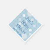 Blue Mod Polka Dot Baby Dusche Napkins Serviette (Ecke)