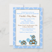 Blue Mod Turtles (Dot) Boy Baby Shower Einladung (Vorderseite)