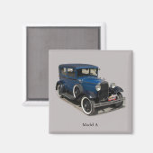Blue Model A Magnet (Vorderseite/Rückseite)