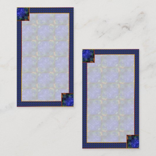 Blue Modern Abstrakt Visitenkarte (Vorne/Hinten)