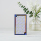 Blue Modern Abstrakt Visitenkarte (Stehend Vorderseite)