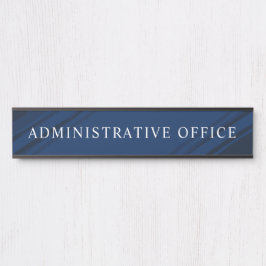 Blue Modern Beruflich Plate Admin Office Türschild