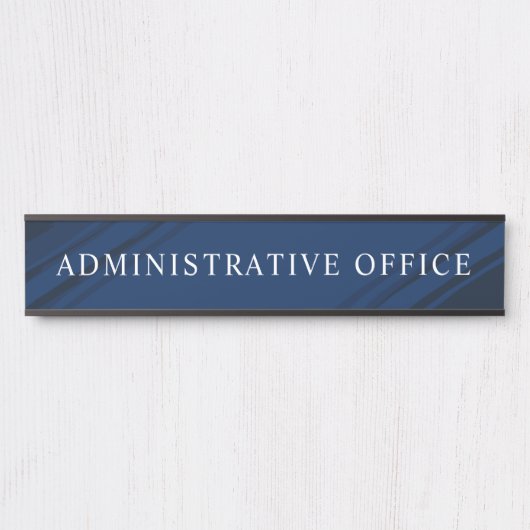 Blue Modern Beruflich Plate Admin Office Türschild (Vorderseite )