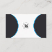 Blue Modern Berufliche Corporate Scannable Visitenkarte (Rückseite)