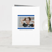 Blue Modern Block 5-Foto-Abschluss Einladung (Rückseite)