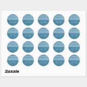 Blue Modern Bohemisch Danke Stickers (Blatt)