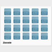 Blue Modern Bohemische Save the Date Stickers (Blatt)
