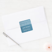 Blue Modern Bohemische Save the Date Stickers (Umschlag)