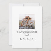 Blue Modern Boho 8 Foto Collage Weihnachten (Rückseite)