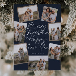 Blue Modern Boho 8 Foto Collage Weihnachten