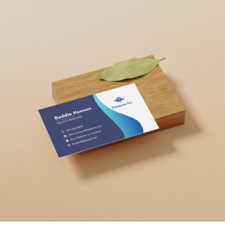 Blue Modern Business Card Visitenkarte