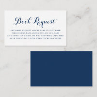 Blue Modern Calligraphy Baby Shooting Book Request