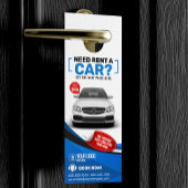 Blue Modern Car Miete Mietwagen Miete Türanhänger