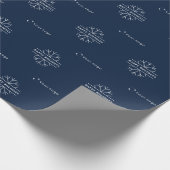 Blue Modern Christmas Business Logo Company Sp Geschenkpapier (Ecke)