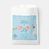 Blue Modern Colorado Kids Pool Party Geschenktütchen (Vorderseite)