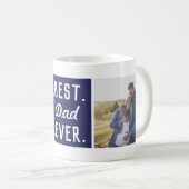 Blue Modern Custom 2 Foto Bester Vater je Tasse (VorderseiteRechts)