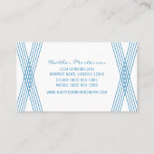 Blue Modern Deko Business Card Visitenkarte (Rückseite)