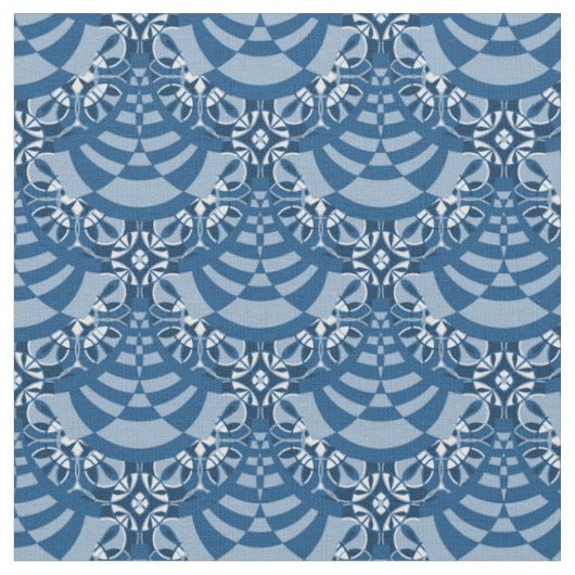 Blue Modern Deko große Wiederholung Muster Stoff (Nahaufnahme)