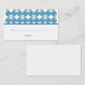 Blue Modern Deko Platzkarte (Vorne/Hinten)