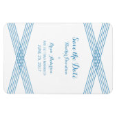 Blue Modern Deko Save the Date Magnet (Horizontal)
