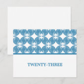 Blue Modern Deko Tischnummer Postcard (Vorne/Hinten)