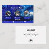 Blue Modern Detection Business Cards Visitenkarte (Vorne/Hinten)