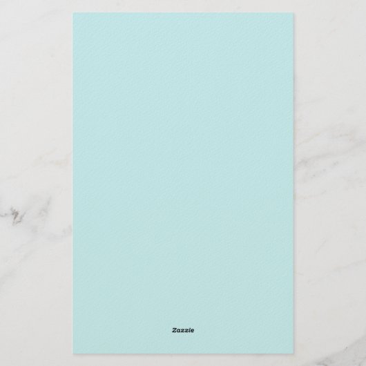 Blue Modern Elegant Plain Simple Professional Name Briefpapier (Rückseite)